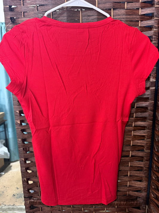 Ribbed Short Sleeve Tee