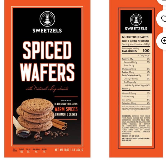 SWEETZELS SPICED WAFERS