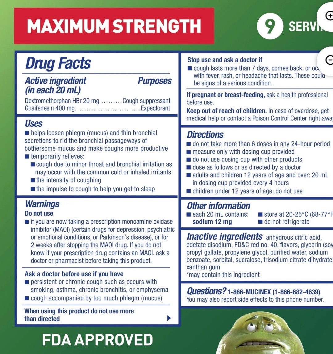 MUCINEX FAST MAX DM 6 OZ