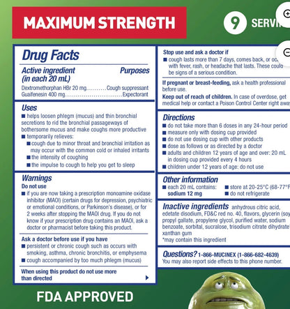 MUCINEX FAST MAX DM 6 OZ