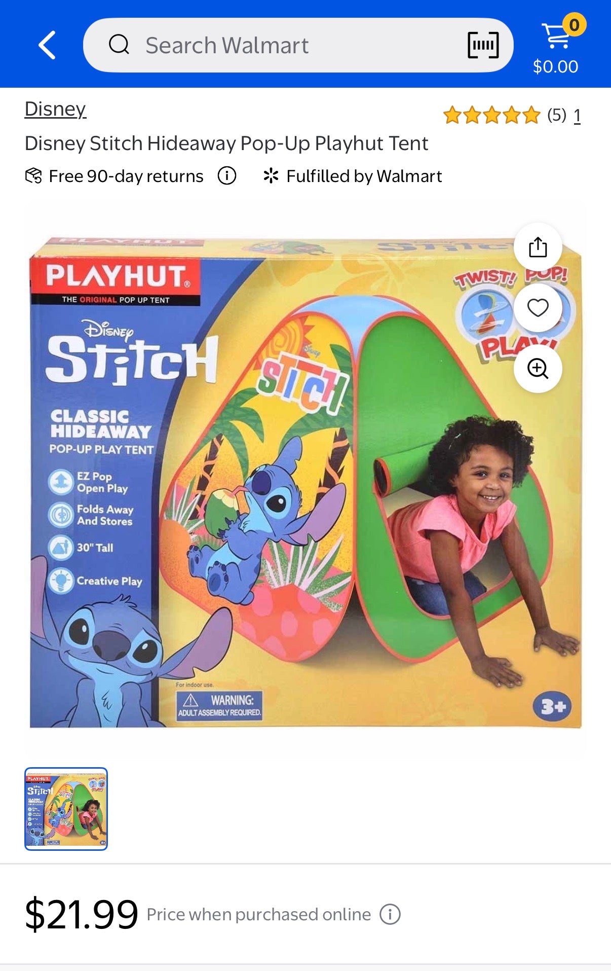 Spidey Pop Up Tent