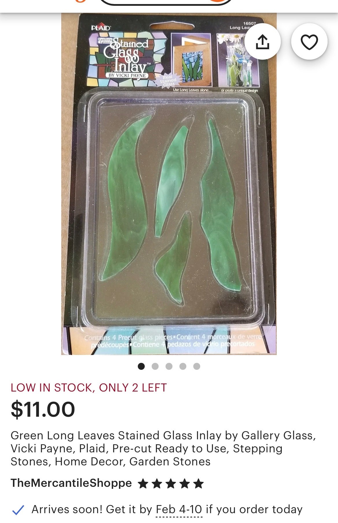 PLAID STAINED GLASS INLAYS by VICKI PAYNE