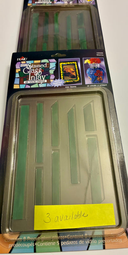 PLAID STAINED GLASS INLAYS by VICKI PAYNE