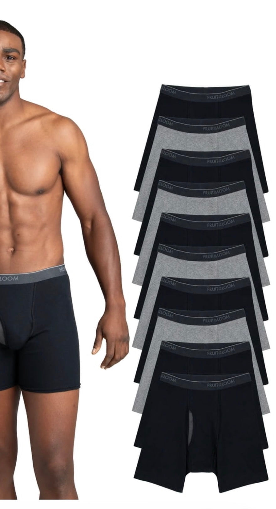 Fruit of the Loom Men's CoolZone Boxer Briefs, Moisture-Wicking, Mesh Fly, No Ride Up, Multipack SZ MED