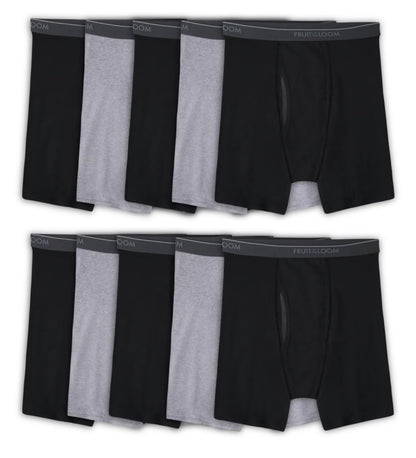 Fruit of the Loom Men's CoolZone Boxer Briefs, Moisture-Wicking, Mesh Fly, No Ride Up, Multipack SZ MED