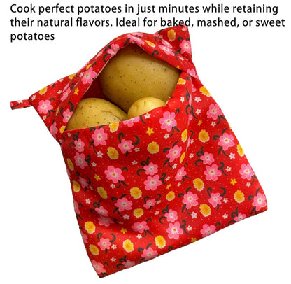 Set of 2  microwave baking bags,  to quickly steam and cook perfect, fluffy baked potatoes  in the microwave.
