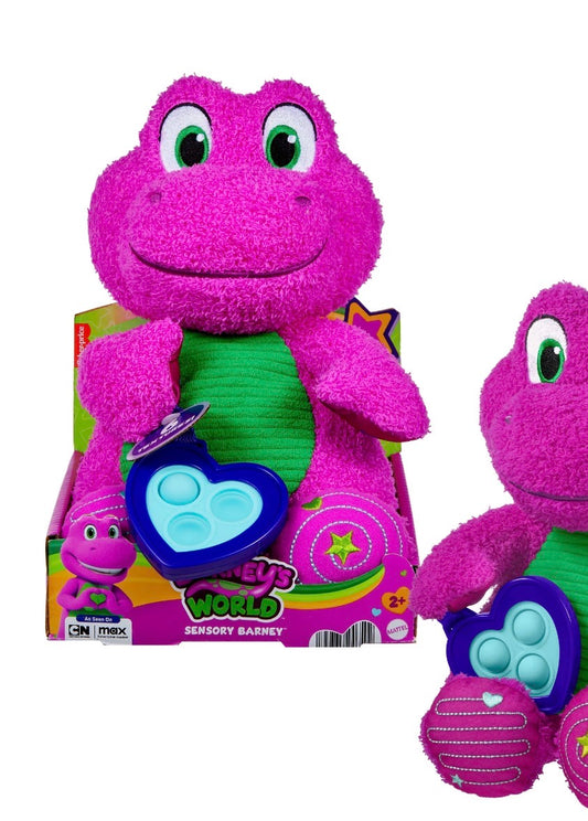 FP BARNEY'S WORLD SENSORY PLUSH W/FIDGET