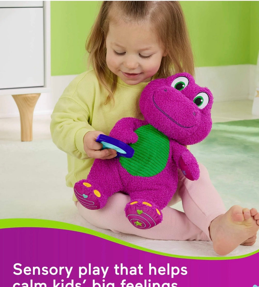 FP BARNEY'S WORLD SENSORY PLUSH W/FIDGET