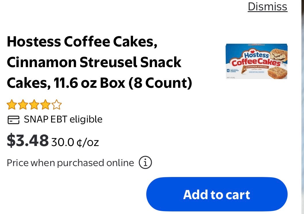HOSTESS CUPCAKES/COFFEE CAKES