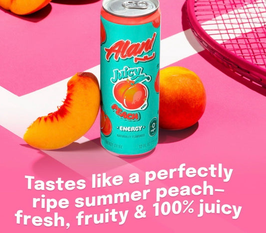Alani Nu Sugar Free Energy Drink, Juicy Peach,  12 Pack, Cans,