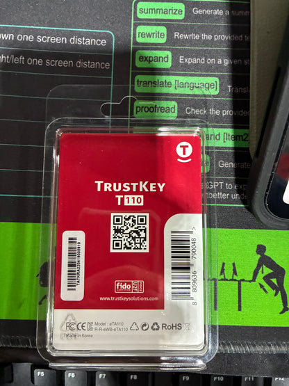 TRUSTKEY T110 U2F SECURITY KEY PASSKEY TWO FACTOR