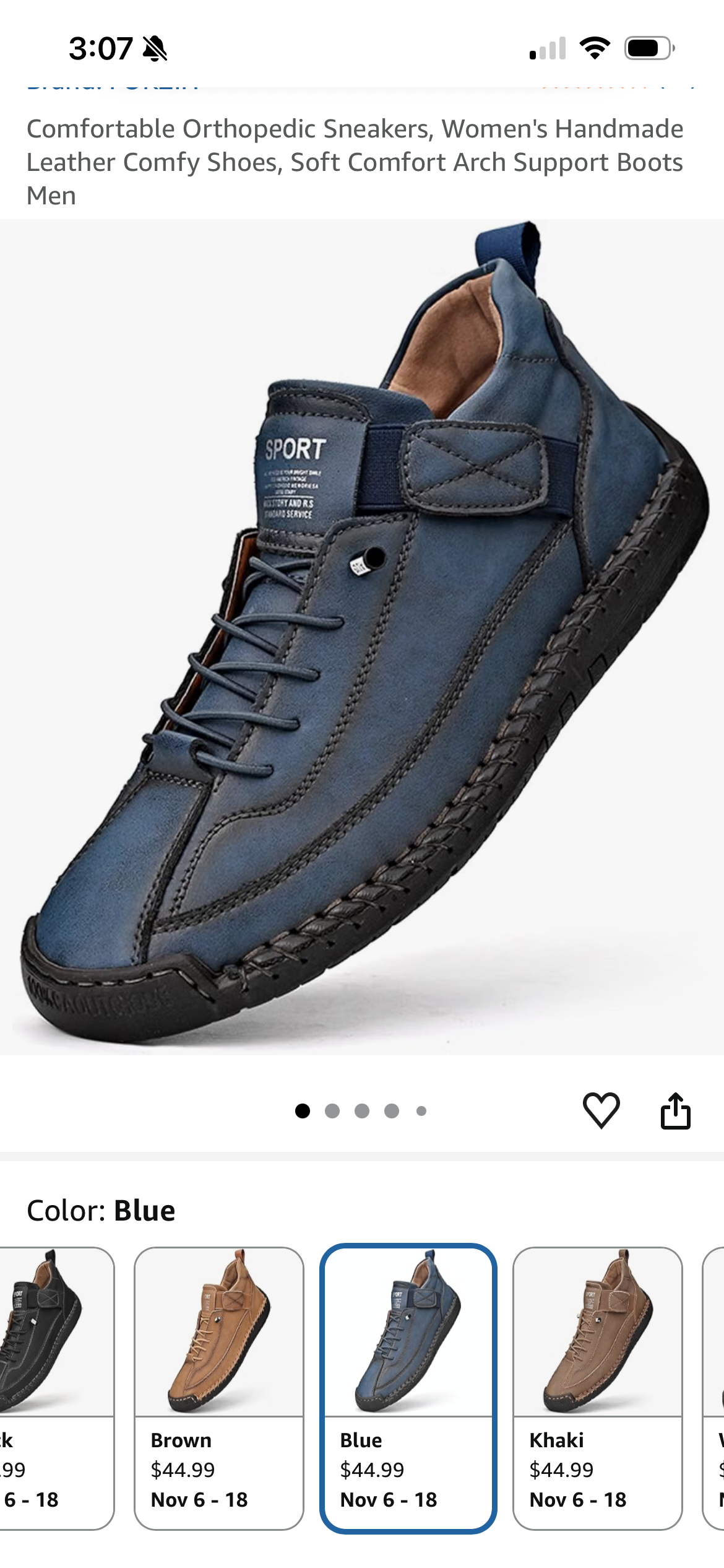 Comfortable Orthopedic  Unisex  Handmade Leather Comfy Shoes,