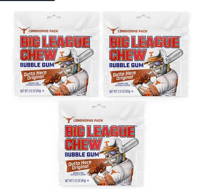 Big League Chew Longhorns Original - Chewing Bubble Gum Pack