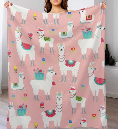 Llama Alpaca  Llama Throw Blanket
