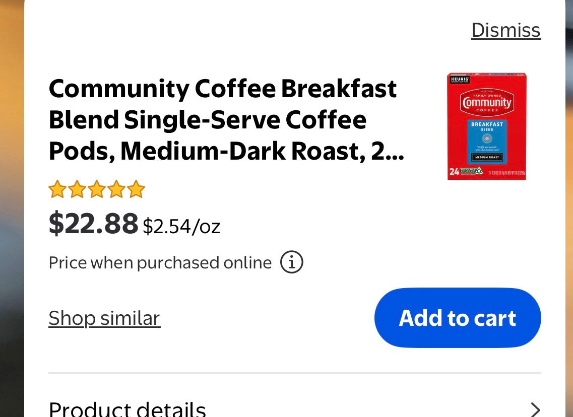 Community Coffee Breakfast Blend Single-Serve k-cups Coffee Pods, Medium- Roast,