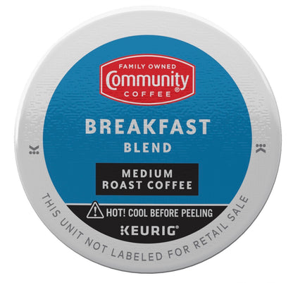 Community Coffee Breakfast Blend Single-Serve k-cups Coffee Pods, Medium- Roast,