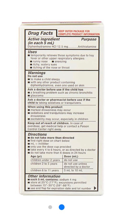 CHILDREN'S ALLERGY ORAL ANTIHISTAMINE