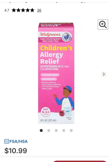 CHILDREN'S ALLERGY ORAL ANTIHISTAMINE