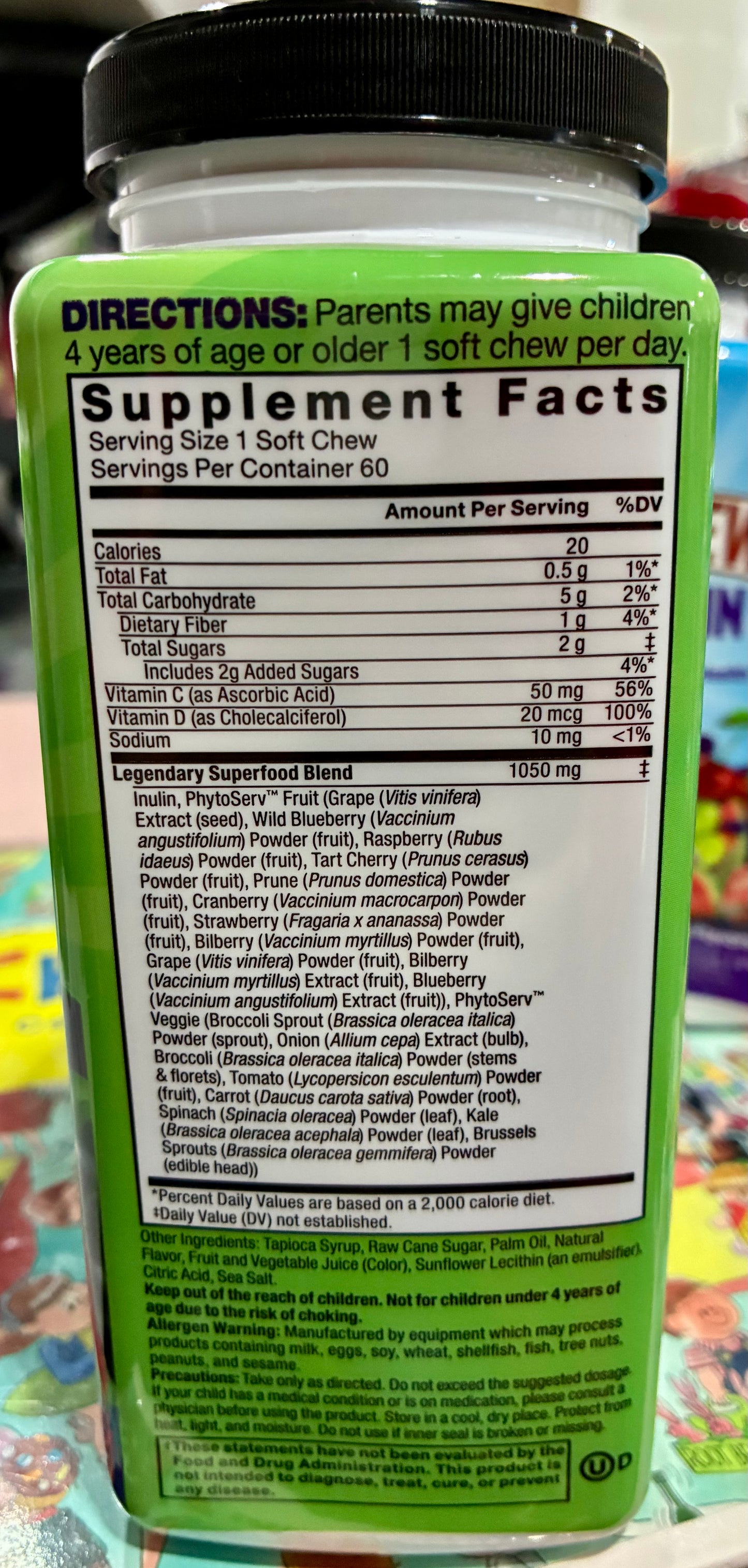 SUPER CHEWS SUPERFOOD (fruits, veggies @ greens nutrition )