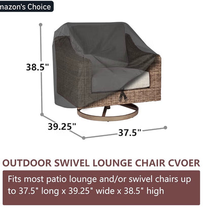 PATIO CHAIR COVERS SET 2 GRAY