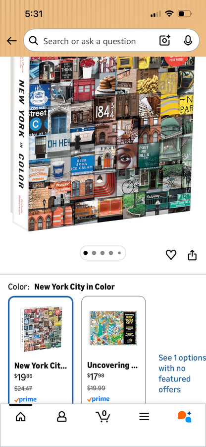 NEW YORK IN COLOR 500 PC PUZZLE