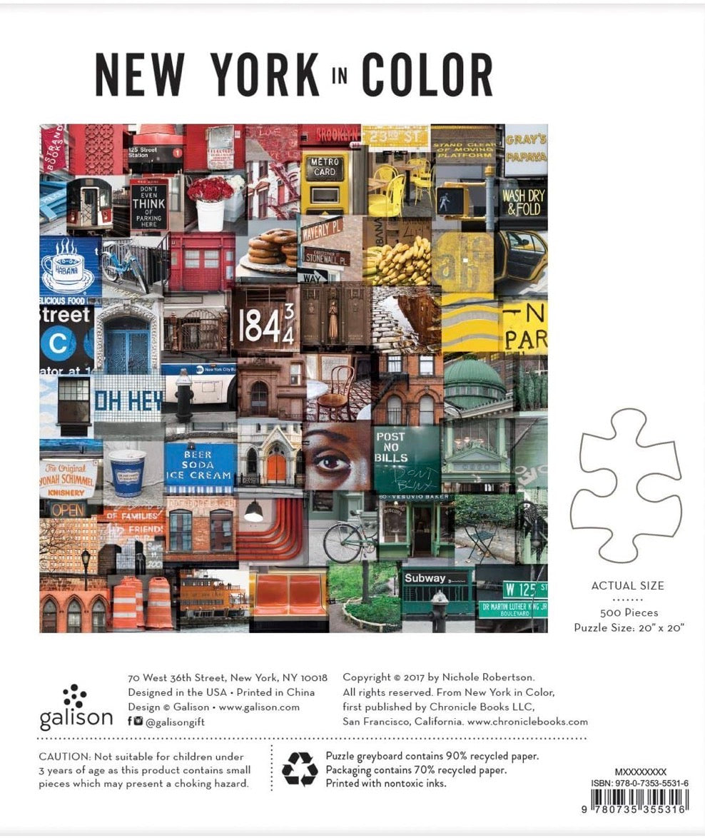 NEW YORK IN COLOR 500 PC PUZZLE