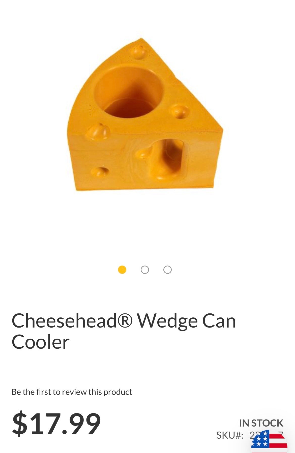 CHEESEHEAD WEDGE CAN COOLER