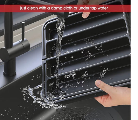 EXPANDABLE SILVERWARE ORGANIZER BLACK