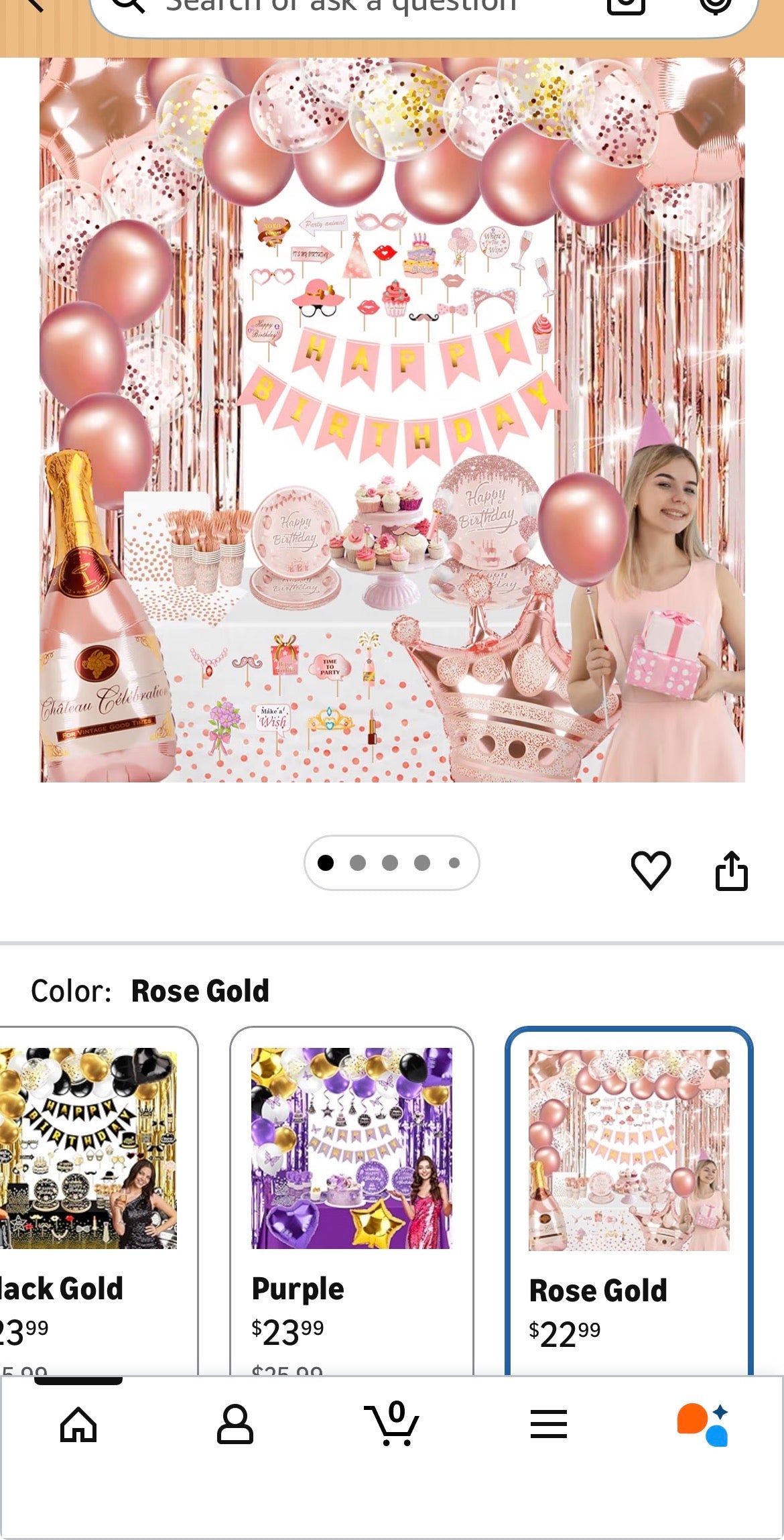 ROSE GOLD BIRTHDAY PARTY DECORATIONS FOR 15
