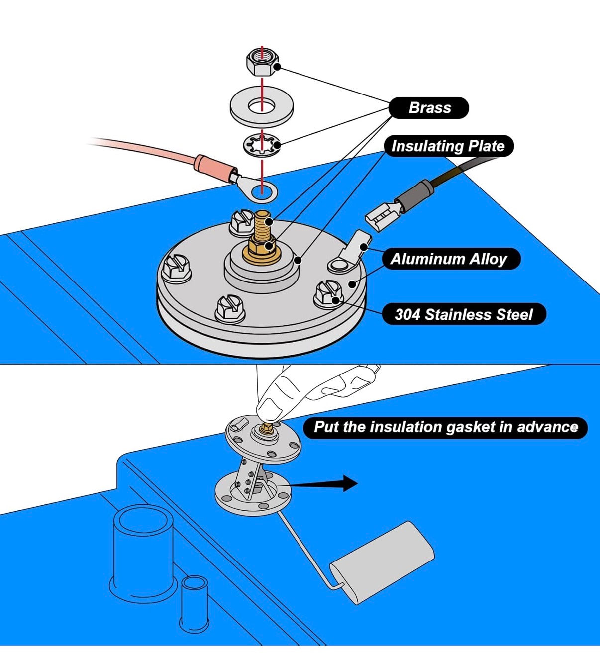 Marine Fuel Tank Sending Unit