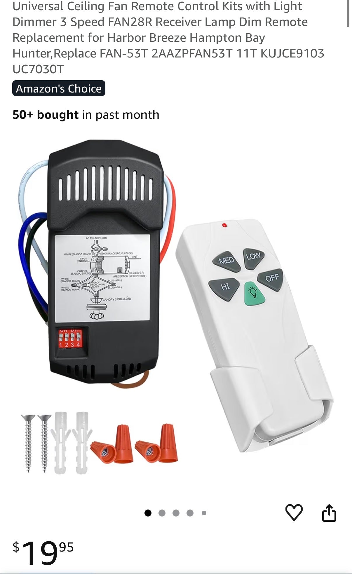 Universal Ceiling Fan Remote Kit