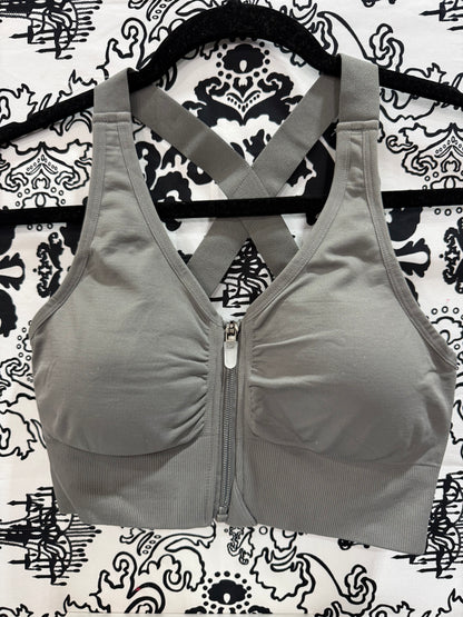 Zip Front Sports Bra
