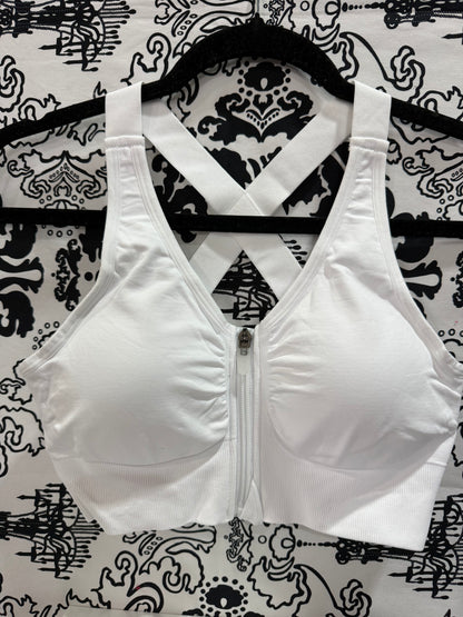 Zip Front Sports Bra