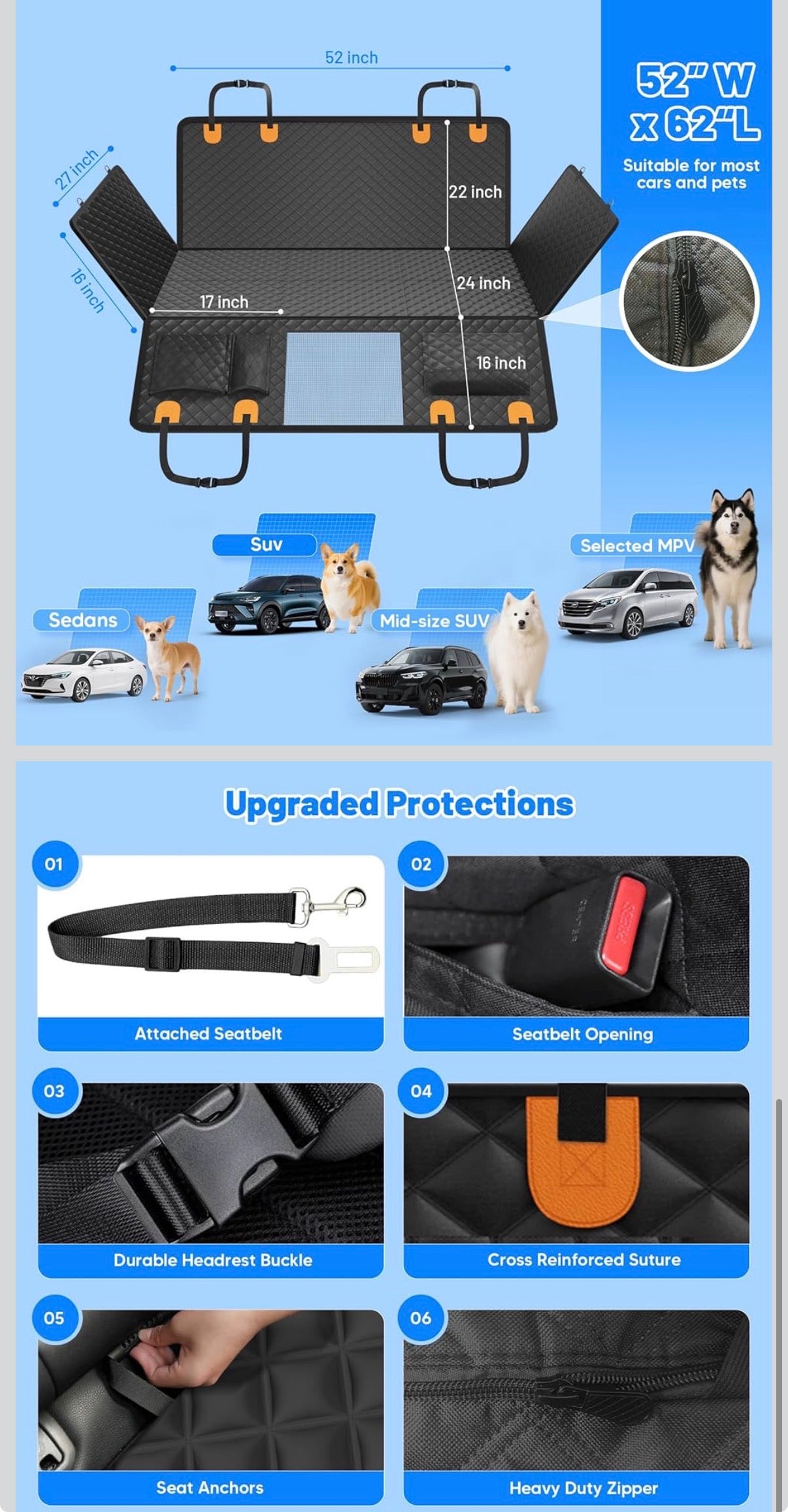 Dog Car Seat Cover