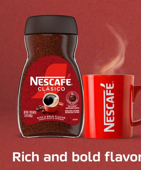 NESCAFE CLASICO DARK ROAST INSTANT COFFEE 3.5oz