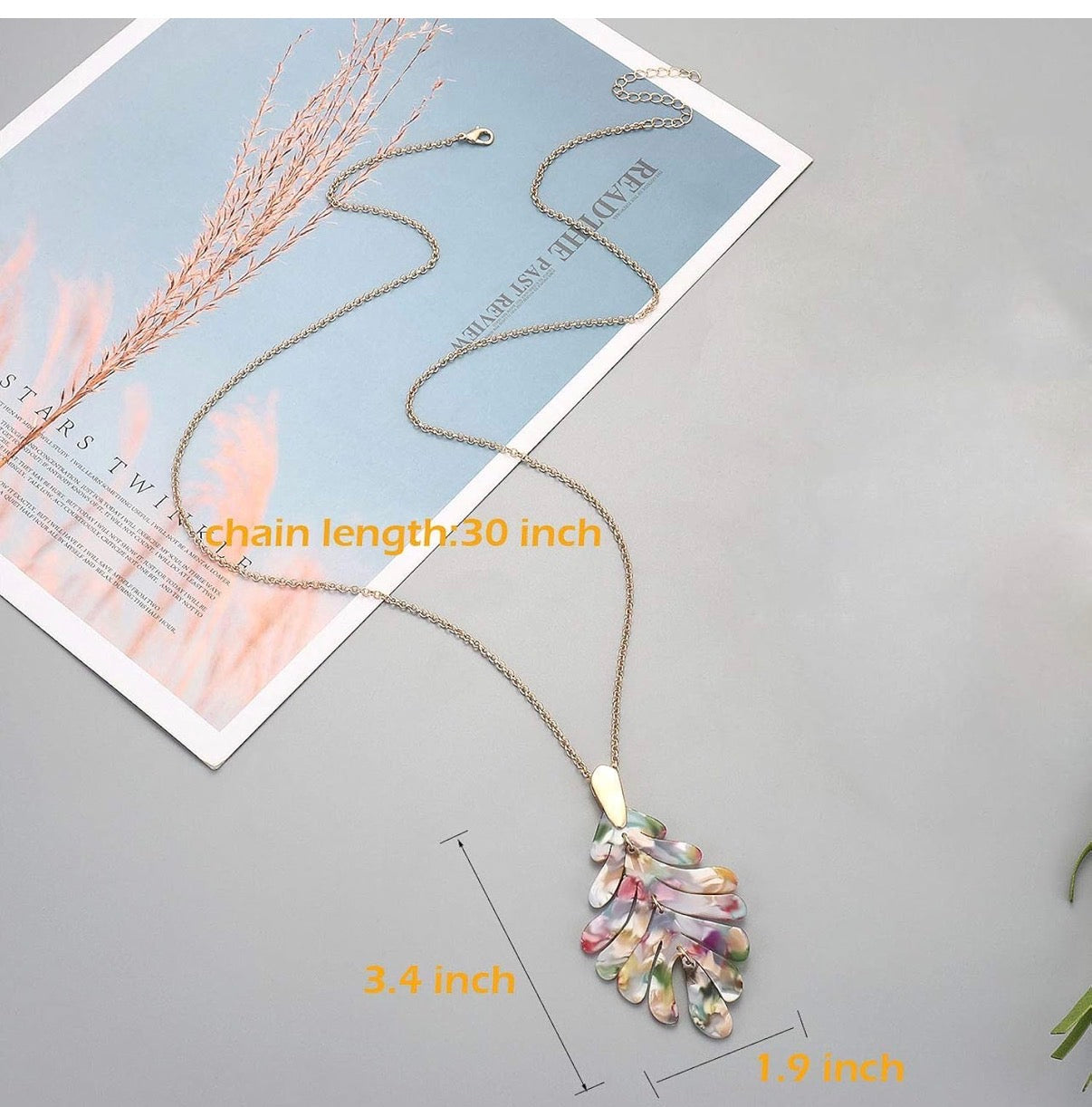 Acrylic Pendant Necklace