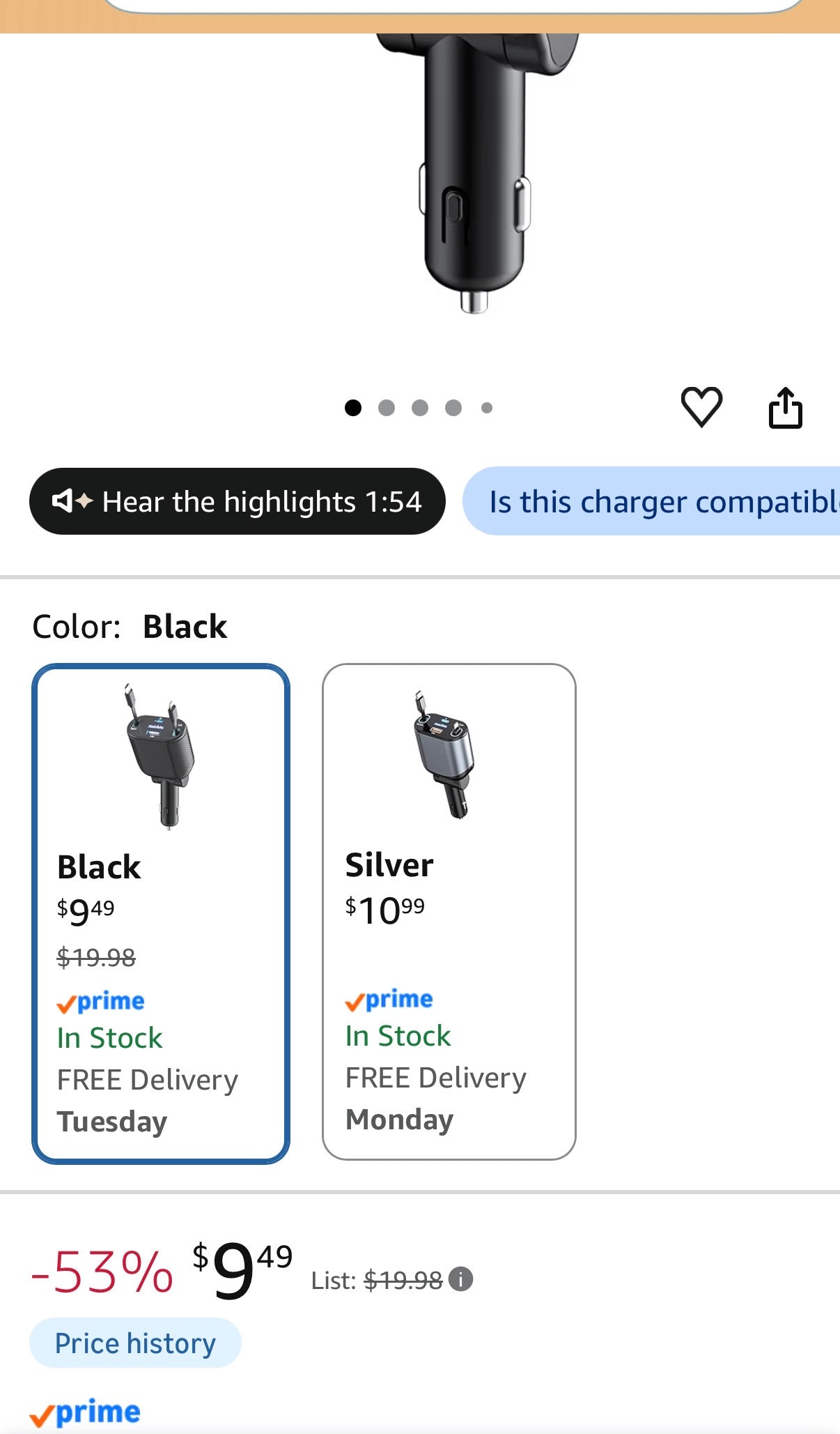 Retractable Car Charger