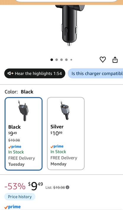 Retractable Car Charger