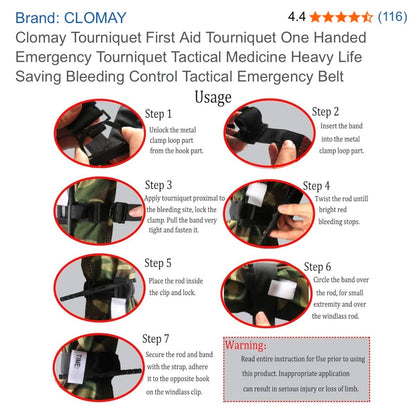 FIRST AID TOURNIQUET FOR FIELD FIRST AID