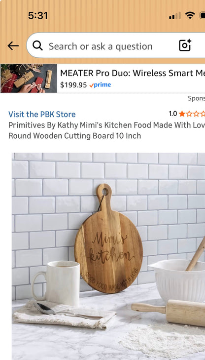 10'' ROUND CUTTING BOARD