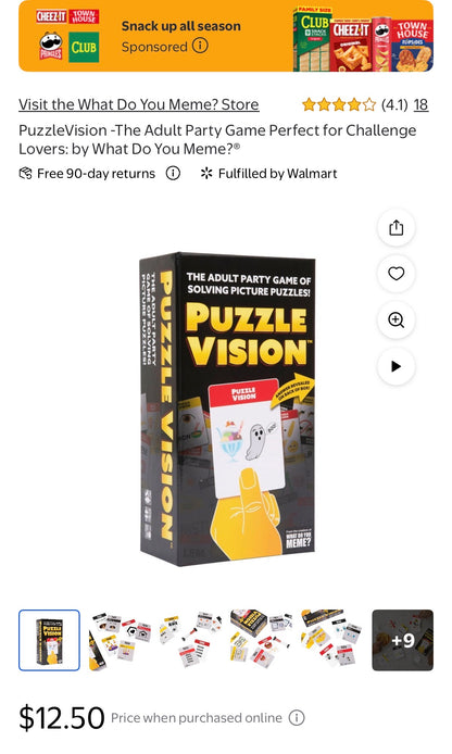 PUZZLE VISION -THE ADULT PARTY GAME OF SOLVING PICTURE PUZZLES