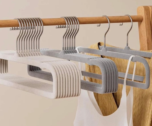 GRAY VELVET PANTS HANGERS 20 PK