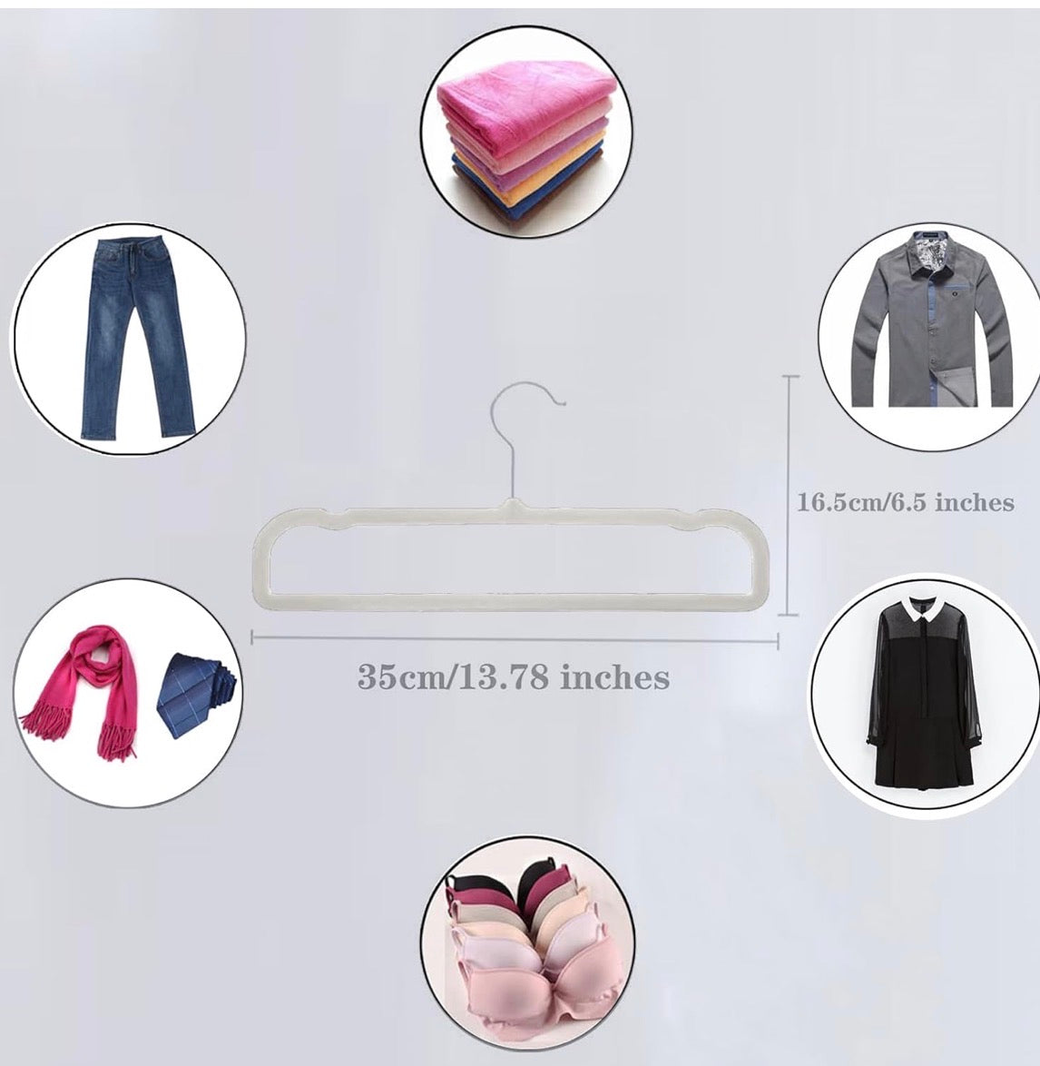 GRAY VELVET PANTS HANGERS 20 PK