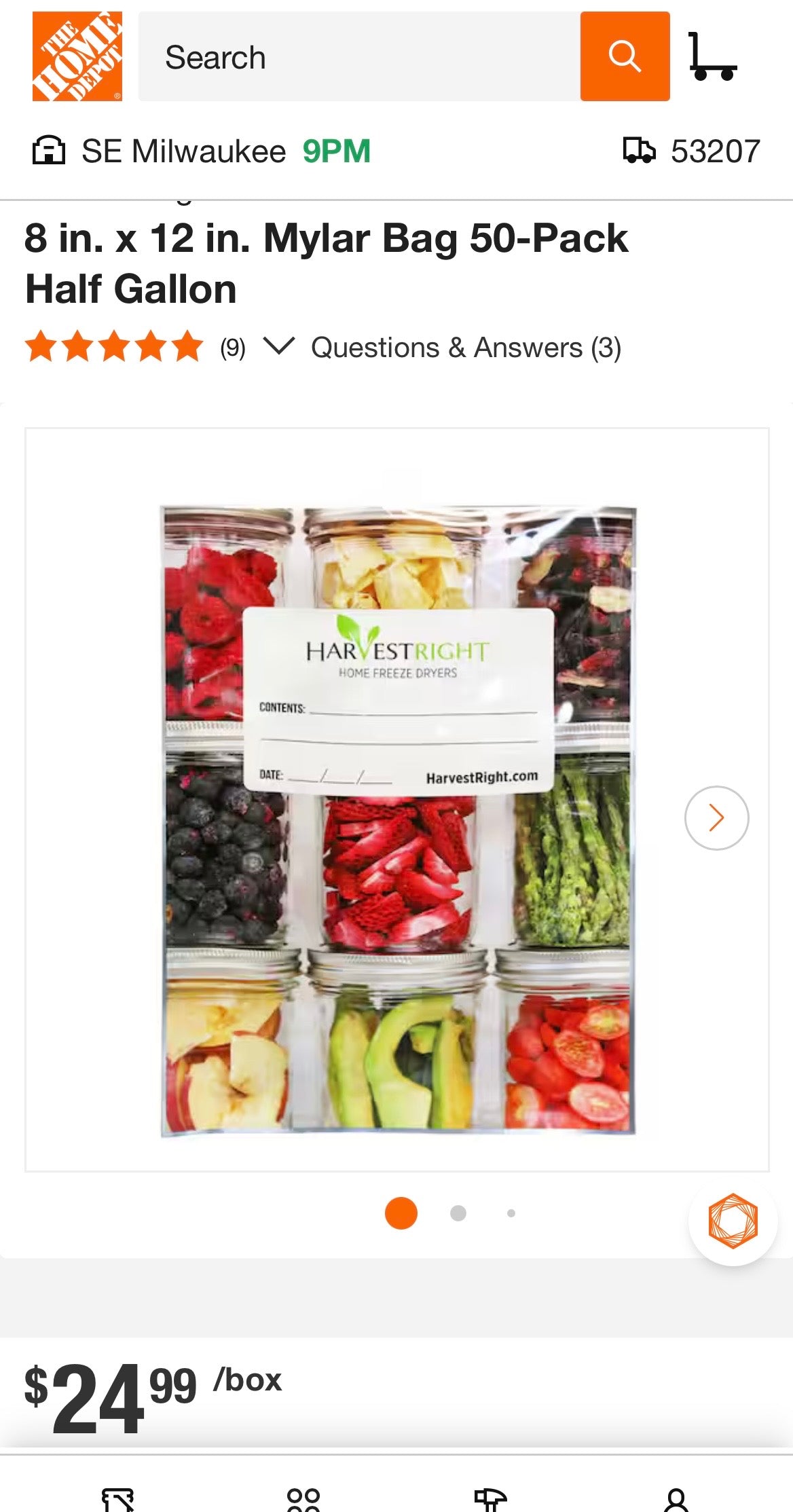 8 x 12 MYLAR BAG 50 PACK /HALF GALLON