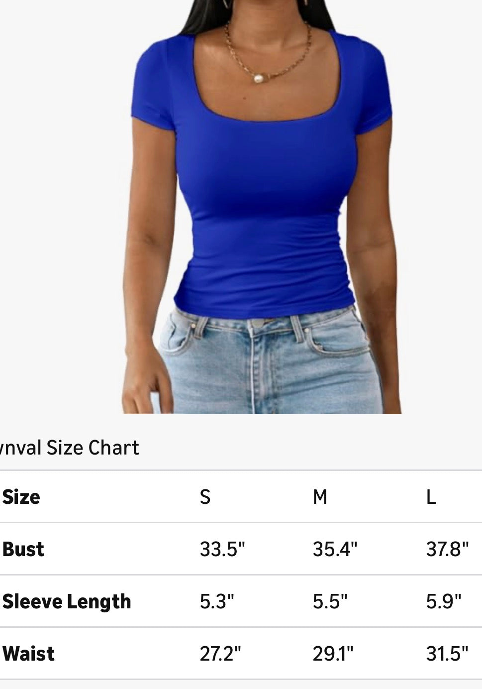 ROYAL BLUE WOMANS SUMMER SQUARE SLIM FIT