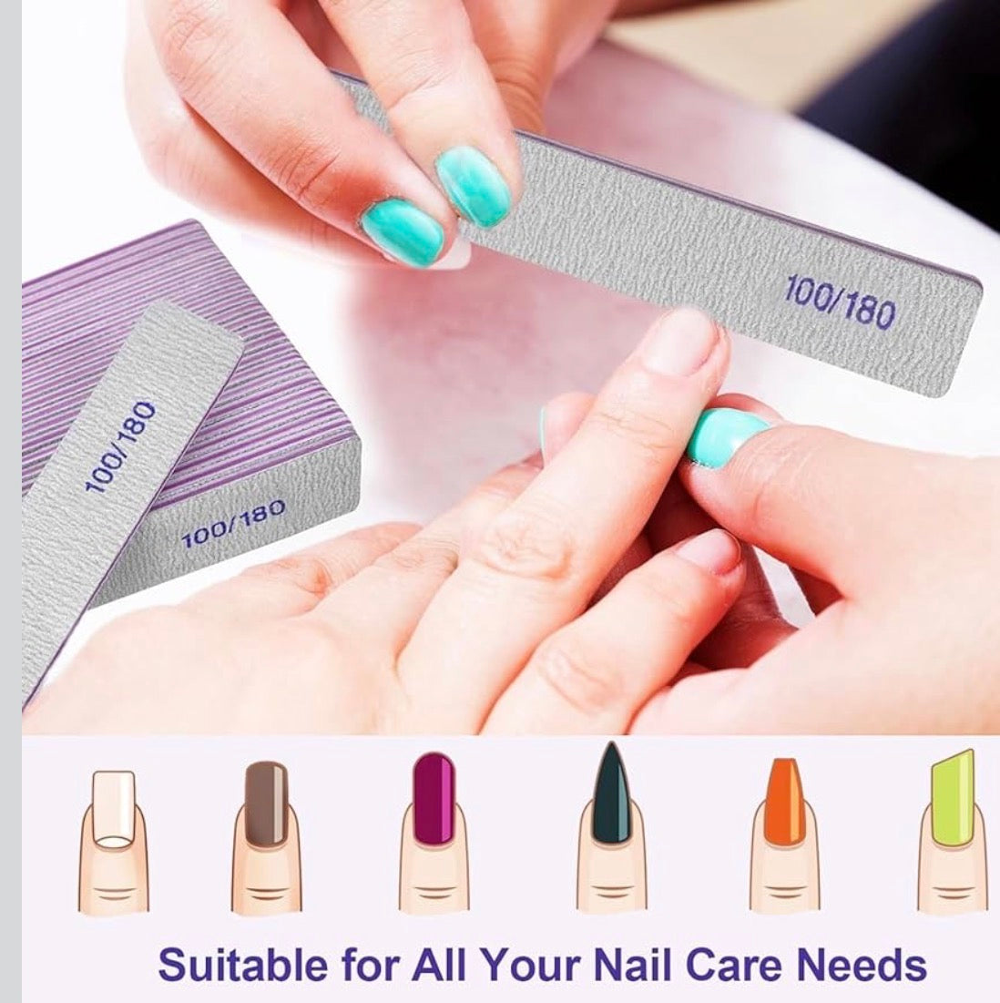 10 PACK NAIL FILES (11/180 grit)