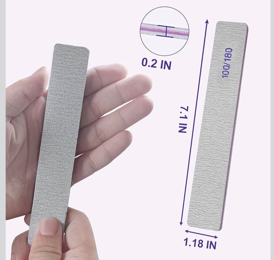 10 PACK NAIL FILES (11/180 grit)