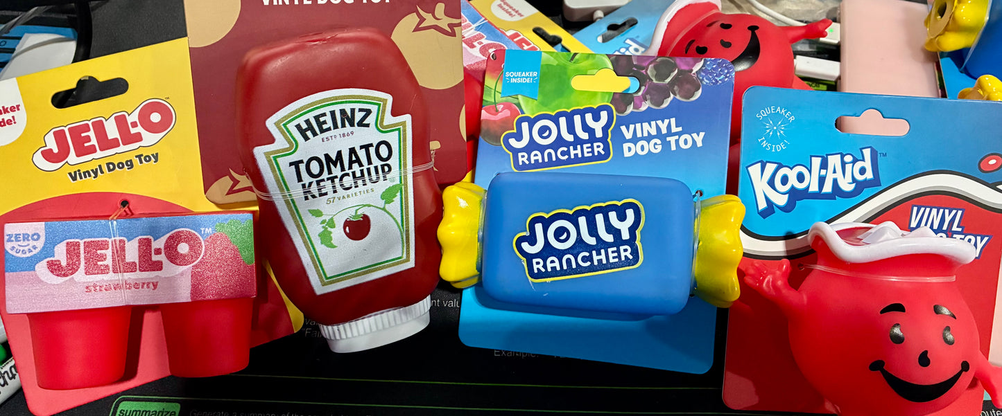 FUN VINYL DOG TOYS