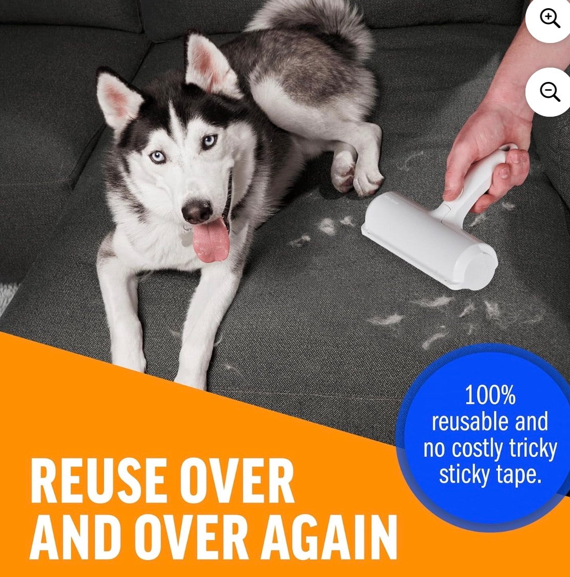 CHOM CHOM REUSEABLE ROLLER PET HAIR REMOVER