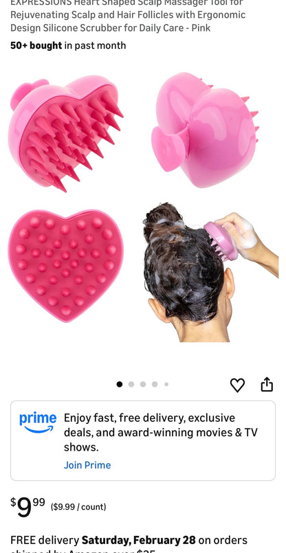 HEART SHAPED SCALP MASSAGER TOOL